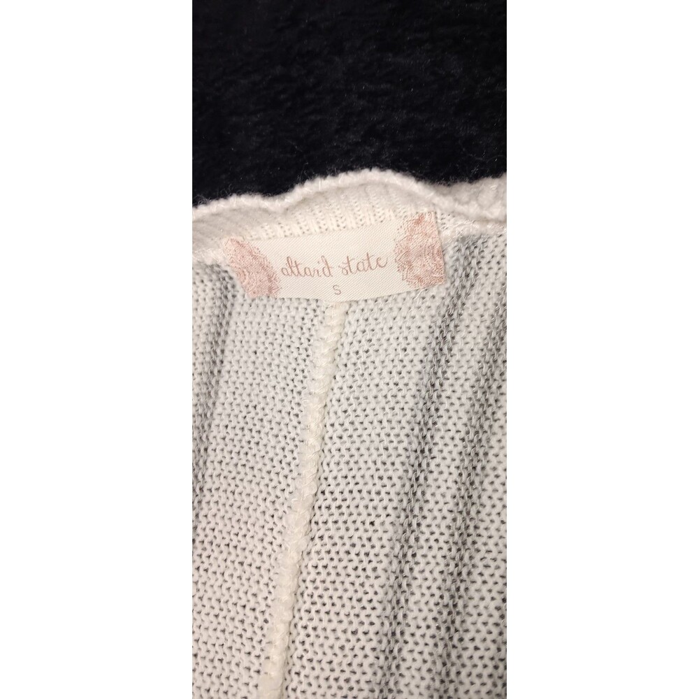 Altard State Open Fron Waterfall Cardigan Kimono Duster S Striped Tasseled Boho - Picture 2 of 10